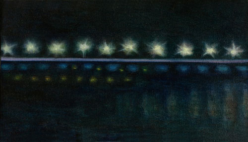 Pont d&acute;Oleron nr.II, 19 x 33 cm, Oel auf Leinwand, 2012